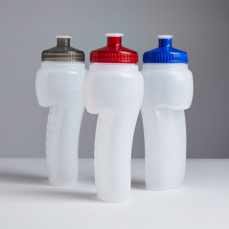Simple Hydration Water Bottle // 3 Pack // Red + Smoke + Blue