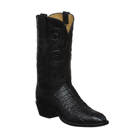 Bascom Extra Wide Cowboy Boots // Black (US: 7EE)