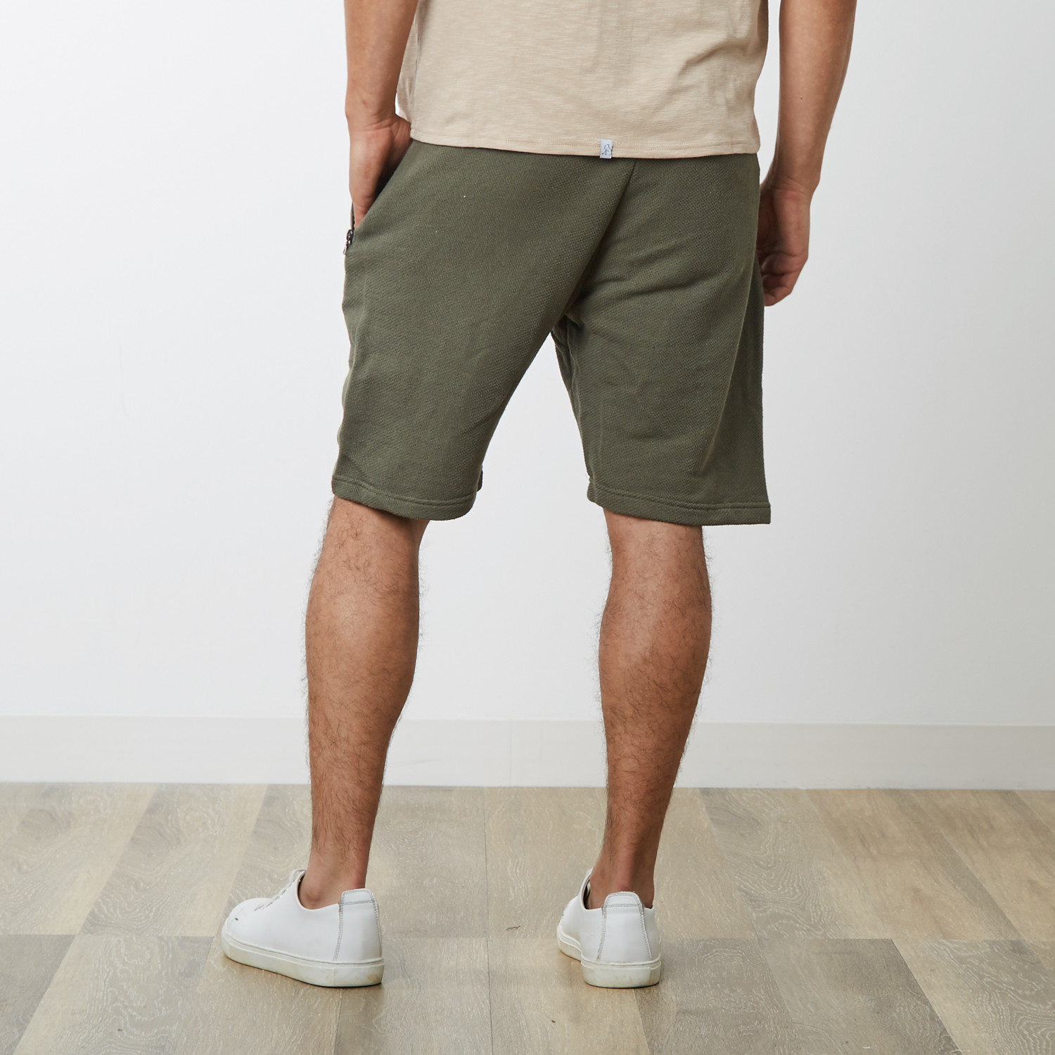 olive sweat shorts