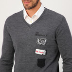 Jersey Patch Sweater // Gray (XL)