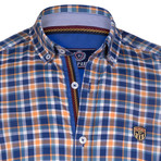 Irvine Button Down Shirt // Blue + Yellow (XL)
