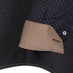 Griffin Button Down Shirt // Black + Camel (2XL)