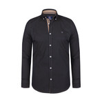 Griffin Button Down Shirt // Black + Camel (2XL)