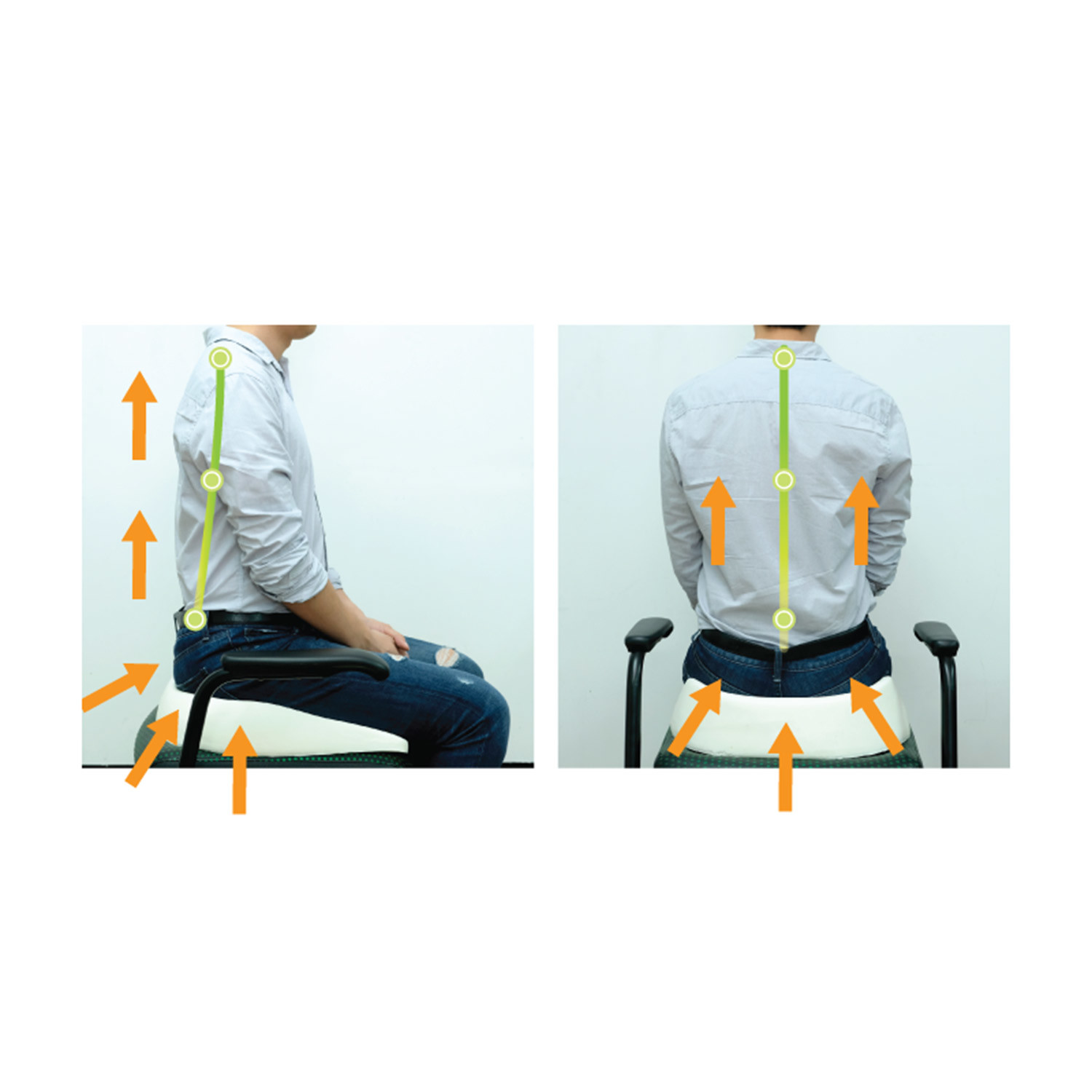 Zero-Gravity Upright Posture Cushion