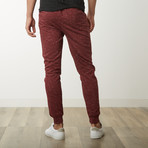 Lounge Heathered Joggers // Burgundy (M)