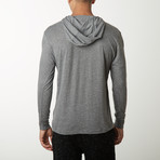 Lightweight Heathered Long Sleeve Hoodie // Heather Grey (M)