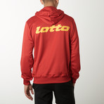 Active Fleece Pullover + Adjustable Hood // Red (XL)