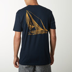 String And Sails Tee // Navy (2XL)