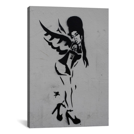 Amy Winehouse // Banksy (26"W x 18"H x 0.75"D)