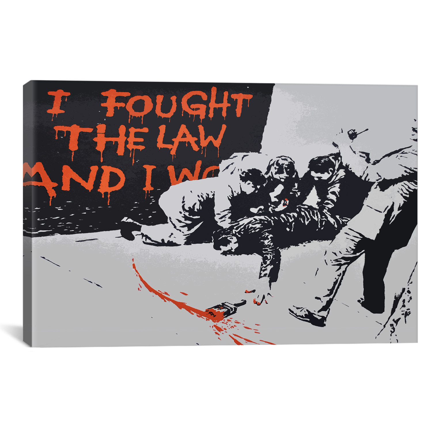 I Fought The Law And I Won Banksy 26w X 18h X 075d British Invasion Touch Of Modern