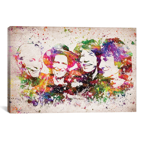 The Rolling Stones // Aged Pixel (26"W x 18"H x 0.75"D)
