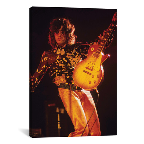 Jimmy Page Performing In Orange Light // Walter Iooss