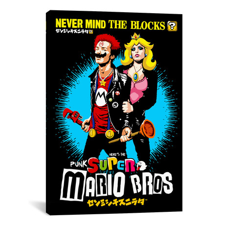 The Sid And Nancy Nintendo Lost Levels // Butcher Billy (26"W x 18"H x 0.75"D)
