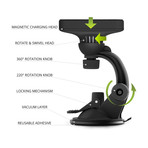 Magnetic Wireless Charging Car Kit // Suction Cup Mount