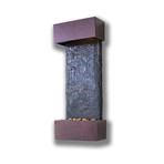 Small Nojoqui Falls Indoor Wall Mounted Water Fountain // Copper Vein Trim