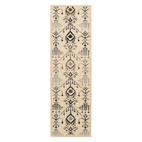 Ikat Lantern // Black + Cream