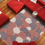 Portico // Dark Burgundy, Ivory + Navy Blue