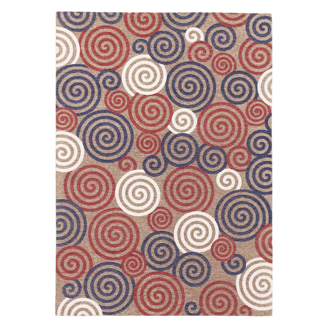 Portico // Dark Burgundy, Ivory + Navy Blue