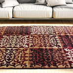 Crown // Burgundy + Ivory (3'11" x 5'3")