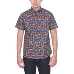 Sunflower Print Shirt // Navy (M)