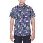 Flower Petal Shirt // Navy (L)