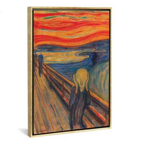 The Scream 1893 (Oil Tempera & Pastel On Cardboard) // Edvard Munch (26"W x 18"H x 0.75"D)