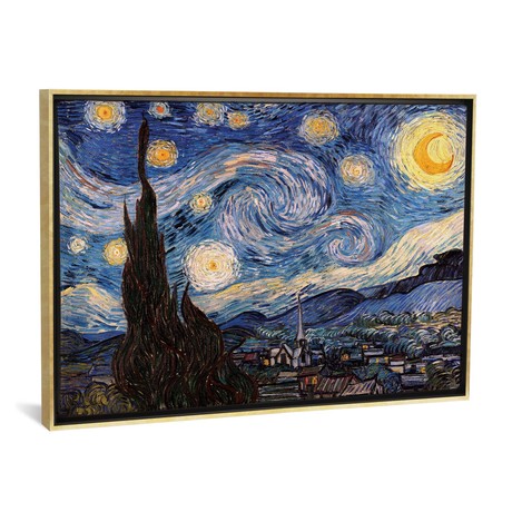 The Starry Night // Vincent van Gogh (18"W x 18"H x 0.75"D)