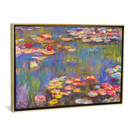 Water Lilies 1916 // Claude Monet (18"W x 26"H x 0.75"D)