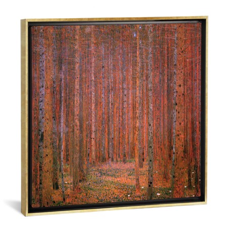 Fir Forest I // Gustav Klimt (18"W x 18"H x 0.75"D)