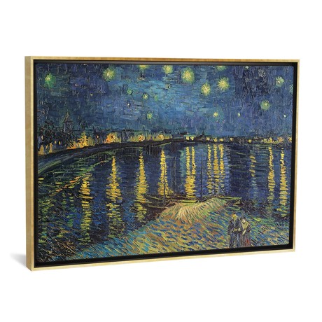 Starry Night over the Rhone 1888 // Vincent van Gogh (18"W x 26"H x 0.75"D)