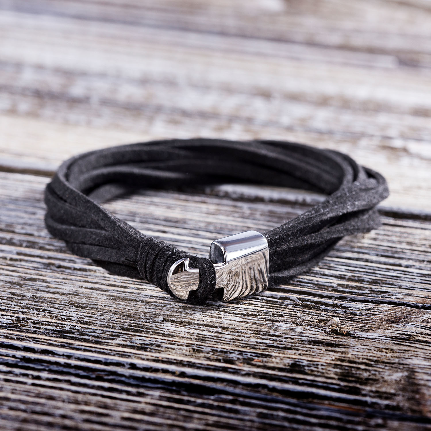 MultiBand Leather Toggle Lock Bracelet NES Jewelry Touch of Modern