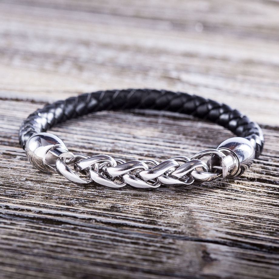 NES Jewelry Men's Leather Essentials Touch of Modern