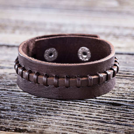Wide Leather Bracelet