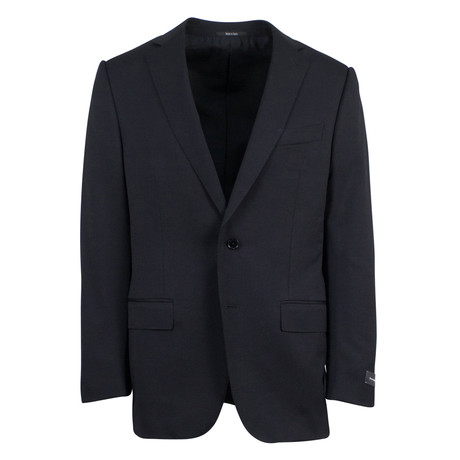 Ermenegildo Zegna Wool 2-Button Trim Fit Suit // Black (US: 50R)