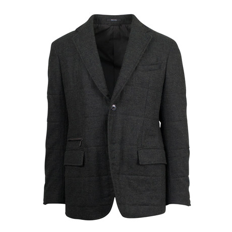 Ermenegildo Zegna Wool Quilted Jacket Blazer // Green (US: 52R)