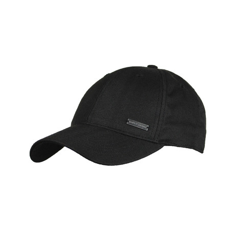 The Senna Baseball Cap // Black + Herringbone