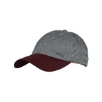 The Senna Baseball Cap // Grey + Burgundy