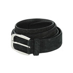 Classic Leather Belt // Black + Gray (Euro: 100)