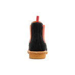 Chelsea Boot Suede // Crepe Sole // Black + Red (Euro: 39)