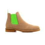 Chelsea Boot Suede // Crepe Sole // Beige + Green (Euro: 39)