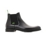 YF Calf Leather Chelsea Boots // Black + Green (Euro: 39)