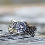 Valknut + Hail Odin Runes Ring II (8)
