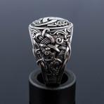 Mammen Ornament + Odin's Horn Ring // Silver (11)