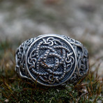 Urnes Ornament + Ouroboros Ring // Silver (9)