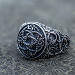 Urnes Ornament + Ouroboros Ring // Silver (7)