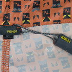Fendi // FF Monster Print Swim Trunks // Orange (Euro: 46)