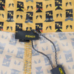 Fendi // FF Monster Print Swim Trunks // Yellow (Euro: 54)