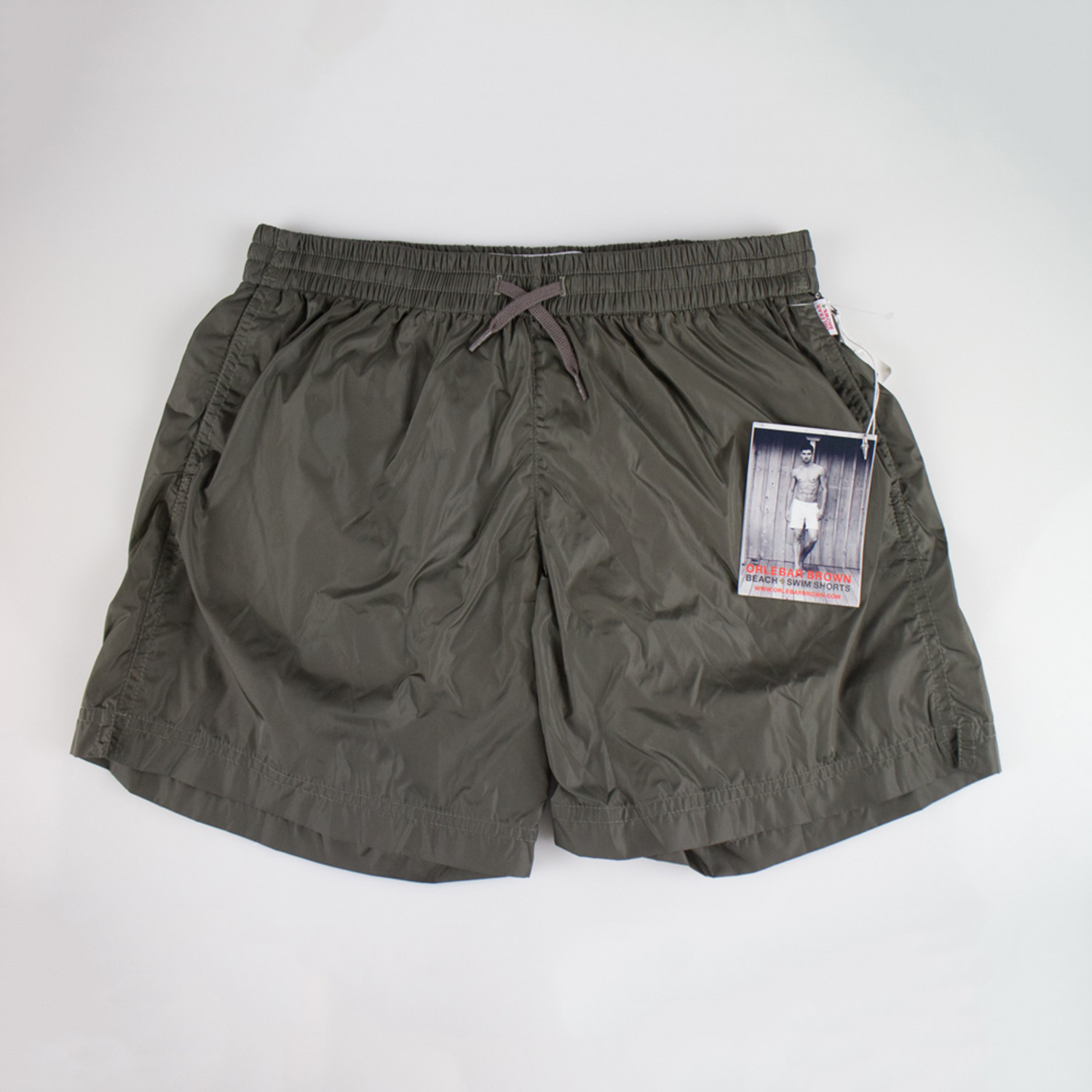 olive green swim trunks