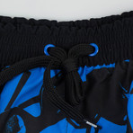Moschino // Swim Trunks // Blue + Black (Euro: 46)