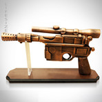 Star Wars // Han Solo // Handmade Dl-44 Heavy Blaster Pistol + Wood Stand